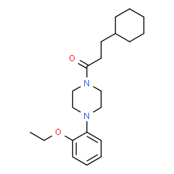ChemSpider 2D Image | 3-Cyclohexyl-1-[4-(2-ethoxyphenyl)-1-piperazinyl]-1-propanone | C21H32N2O2