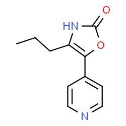 ChemSpider 2D Image | 4-Propyl-5-(4-pyridinyl)-1,3-oxazol-2(3H)-one | C11H12N2O2