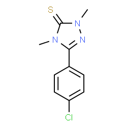 ChemSpider 2D Image | 5-(4-Chlorophenyl)-2,4-dimethyl-2,4-dihydro-3H-1,2,4-triazole-3-thione | C10H10ClN3S