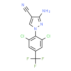 ChemSpider 2D Image | 3-Amino-1-[2,6-dichloro-4-(trifluoromethyl)phenyl]-1H-pyrazole-4-carbonitrile | C11H5Cl2F3N4
