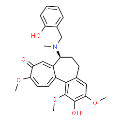 ChemSpider 2D Image | (7S)-2-Hydroxy-7-[(2-hydroxybenzyl)(methyl)amino]-1,3,10-trimethoxy-6,7-dihydrobenzo[a]heptalen-9(5H)-one | C27H29NO6