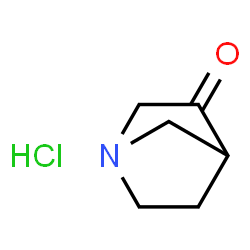 ChemSpider 2D Image | 1-azabicyclo[2.2.1]heptan-3-one hydrochloride | C6H10ClNO