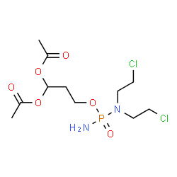 ChemSpider 2D Image | 3-({Amino[bis(2-chloroethyl)amino]phosphoryl}oxy)-1,1-propanediyl diacetate | C11H21Cl2N2O6P