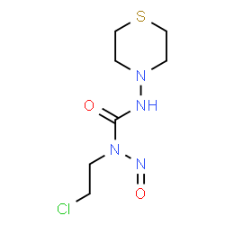 ChemSpider 2D Image | 1-(2-Chloroethyl)-1-nitroso-3-(4-thiomorpholinyl)urea | C7H13ClN4O2S