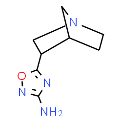 ChemSpider 2D Image | 5-(1-Azabicyclo[2.2.1]hept-3-yl)-1,2,4-oxadiazol-3-amine | C8H12N4O