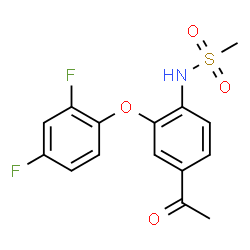 ChemSpider 2D Image | N-(4-Acetyl-2-(2,4-difluorophenoxy)phenyl)methanesulfonamide | C15H13F2NO4S