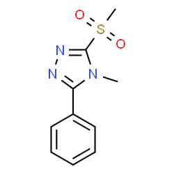 ChemSpider 2D Image | 4-Methyl-3-(methylsulfonyl)-5-phenyl-4H-1,2,4-triazole | C10H11N3O2S