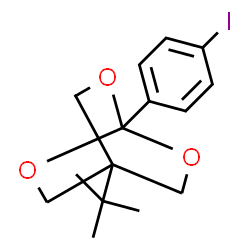 ChemSpider 2D Image | 4-tert-butyl-1-(4-iodophenyl)-2,6,7-trioxabicyclo[2.2.2]octane | C15H19IO3