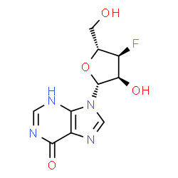 ChemSpider 2D Image | 3'-Deoxy-3'-fluoroinosine | C10H11FN4O4