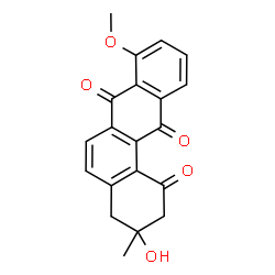 ChemSpider 2D Image | 3-Hydroxy-8-methoxy-3-methyl-3,4-dihydro-1,7,12(2H)-tetraphenetrione | C20H16O5