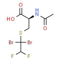 ChemSpider 2D Image | N-Acetyl-S-(1,1-dibromo-2,2-difluoroethyl)-L-cysteine | C7H9Br2F2NO3S