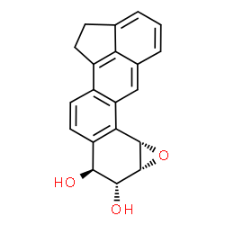 ChemSpider 2D Image | (1aR,2R,3S,11cS)-1a,2,3,6,7,11c-Hexahydrocyclopenta[7,8]tetrapheno[1,2-b]oxirene-2,3-diol | C20H16O3