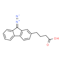 ChemSpider 2D Image | 4-(9-Diazo-9H-fluoren-2-yl)butanoic acid | C17H14N2O2