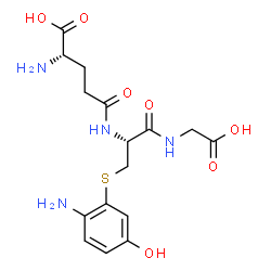 ChemSpider 2D Image | L-gamma-Glutamyl-S-(2-amino-5-hydroxyphenyl)-L-cysteinylglycine | C16H22N4O7S