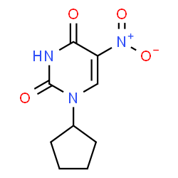 ChemSpider 2D Image | 1-Cyclopentyl-5-nitro-2,4(1H,3H)-pyrimidinedione | C9H11N3O4