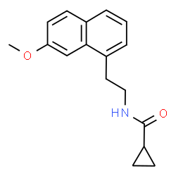 ChemSpider 2D Image | N-[2-(7-Methoxy-1-naphthyl)ethyl]cyclopropanecarboxamide | C17H19NO2
