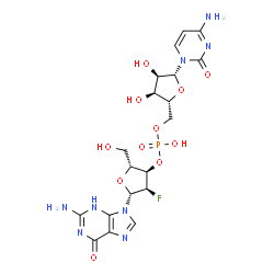 ChemSpider 2D Image | 2'-Fluoroguanylyl-(3'-5')-Phosphocytidine | C19H24FN8O11P