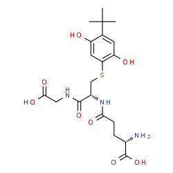 ChemSpider 2D Image | L-gamma-Glutamyl-S-[2,5-dihydroxy-4-(2-methyl-2-propanyl)phenyl]-L-cysteinylglycine | C20H29N3O8S