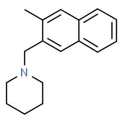 ChemSpider 2D Image | 1-[(3-Methyl-2-naphthyl)methyl]piperidine | C17H21N
