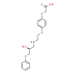 ChemSpider 2D Image | [4-(2-{[(2S)-2-Hydroxy-3-phenoxypropyl]amino}ethoxy)phenoxy]acetic acid | C19H23NO6