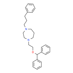 ChemSpider 2D Image | 1-[2-(Diphenylmethoxy)ethyl]-4-(3-phenylpropyl)-1,4-diazepane | C29H36N2O