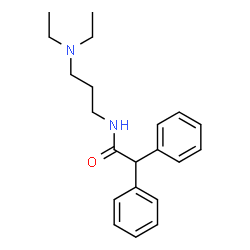 ChemSpider 2D Image | N-[3-(Diethylamino)propyl]-2,2-diphenylacetamide | C21H28N2O