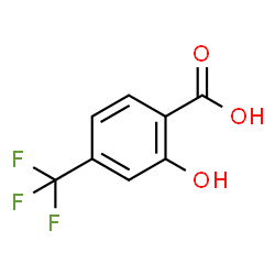 ChemSpider 2D Image | 2-Hydroxy-4-(trifluoromethyl)benzoic acid | C8H5F3O3
