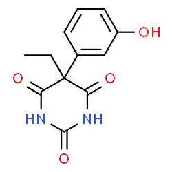ChemSpider 2D Image | 5-Ethyl-5-(3-hydroxyphenyl)-2,4,6(1H,3H,5H)-pyrimidinetrione | C12H12N2O4