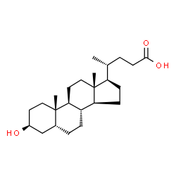 ChemSpider 2D Image | 3b-Lithocholic acid | C24H40O3