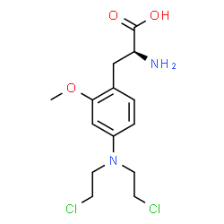 ChemSpider 2D Image | 4-[Bis(2-chloroethyl)amino]-2-methoxy-L-phenylalanine | C14H20Cl2N2O3