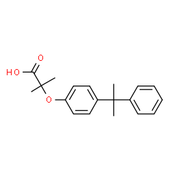 ChemSpider 2D Image | 2-Methyl-2-[4-(2-phenyl-2-propanyl)phenoxy]propanoic acid | C19H22O3