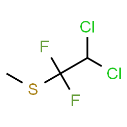 ChemSpider 2D Image | 2,2-dichloro-1,1-difluoro-1-(methylthio)ethane | C3H4Cl2F2S