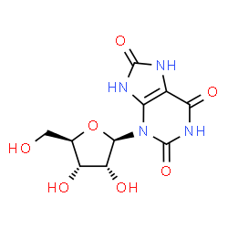 ChemSpider 2D Image | Î²-D-3-Ribofuranosyluric acid | C10H12N4O7