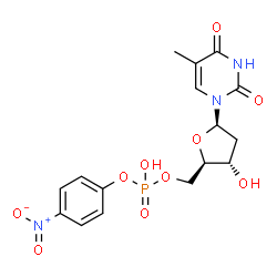 ChemSpider 2D Image | p-nitrophenyl thymidine 5'-monophosphate | C16H18N3O10P