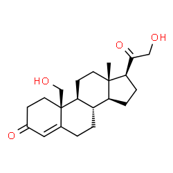 ChemSpider 2D Image | 19,21-Dihydroxypregn-4-ene-3,20-dione | C21H30O4