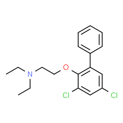 ChemSpider 2D Image | n,n-diethyl-2-(2,4-dichloro-6-phenylphenoxy)ethylamine | C18H21Cl2NO