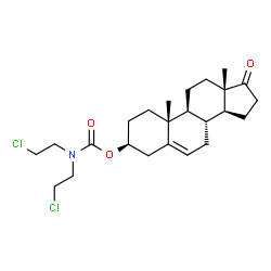 ChemSpider 2D Image | (3beta)-17-Oxoandrost-5-en-3-yl bis(2-chloroethyl)carbamate | C24H35Cl2NO3