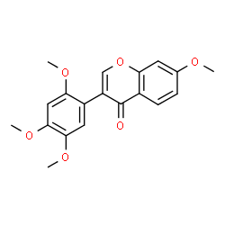 ChemSpider 2D Image | 7-Methoxy-3-(2,4,5-trimethoxyphenyl)-4H-chromen-4-one | C19H18O6