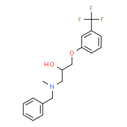 ChemSpider 2D Image | 1-[Benzyl(methyl)amino]-3-[3-(trifluoromethyl)phenoxy]-2-propanol | C18H20F3NO2