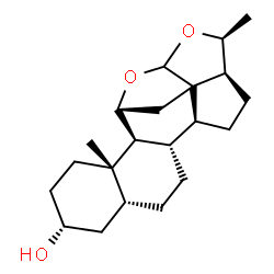 ChemSpider 2D Image | (3alpha,5beta,11alpha,13xi,20S)-11,18:18,20-Diepoxypregnan-3-ol | C21H32O3