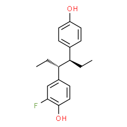 ChemSpider 2D Image | 2-Fluoro-4-[(3R,4S)-4-(4-hydroxyphenyl)-3-hexanyl]phenol | C18H21FO2