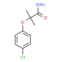 ChemSpider 2D Image | 2-(4-Chlorophenoxy)-2-methylpropanamide | C10H12ClNO2
