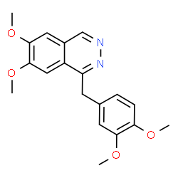 ChemSpider 2D Image | 1-(3,4-Dimethoxybenzyl)-6,7-dimethoxyphthalazine | C19H20N2O4