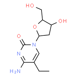ChemSpider 2D Image | 4-Amino-1-(2-deoxypentofuranosyl)-5-ethyl-2(1H)-pyrimidinone | C11H17N3O4