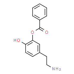 ChemSpider 2D Image | 5-(2-Aminoethyl)-2-hydroxyphenyl benzoate | C15H15NO3