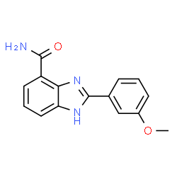 ChemSpider 2D Image | 2-(3'-methoxyphenyl) benzimidazole-4-carboxamide | C15H13N3O2