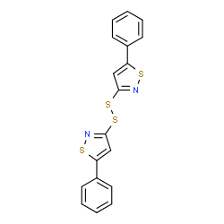 ChemSpider 2D Image | 3,3'-Disulfanediylbis(5-phenyl-1,2-thiazole) | C18H12N2S4
