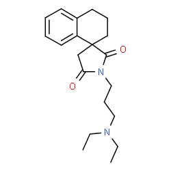 ChemSpider 2D Image | 1'-[3-(Diethylamino)propyl]-3,4-dihydro-2H,2'H,5'H-spiro[naphthalene-1,3'-pyrrolidine]-2',5'-dione | C20H28N2O2