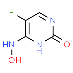 ChemSpider 2D Image | 5-Fluoro-6-(hydroxyamino)-2(1H)-pyrimidinone | C4H4FN3O2