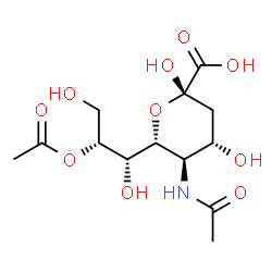 ChemSpider 2D Image | Î²-Neuraminic acid, N-acetyl-, 8-acetate | C13H21NO10